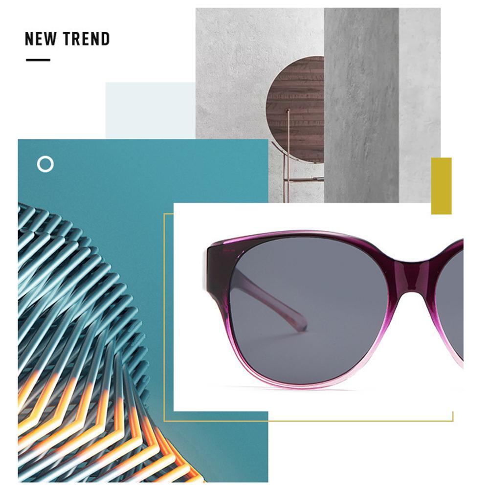Summer UV Protection Driving Sunglasses Y2K Round Frame Wear Over Glasses Retro Fit Over Sunglasses for Women Men
