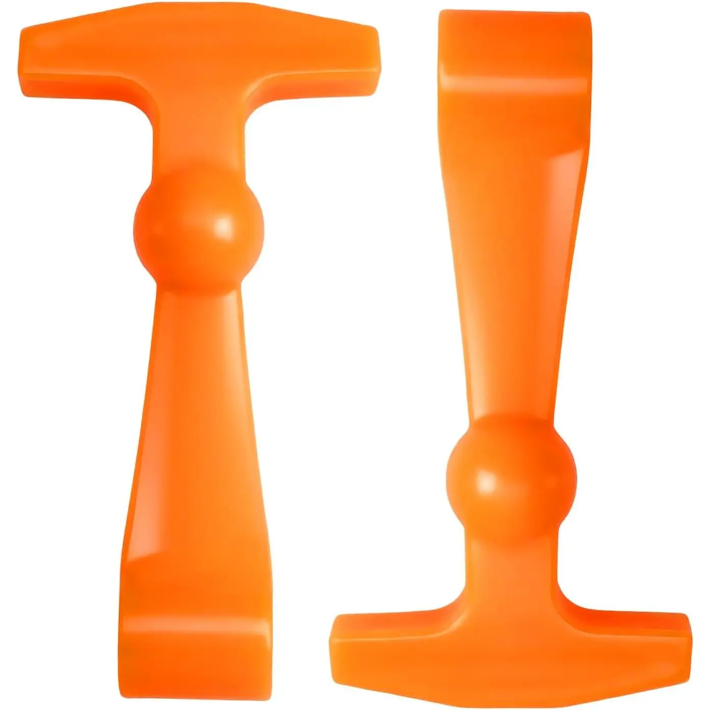 Outdoor Cooler Lid Latches, 2-Pack Orange Silicone Rubber Replacements with Durable T-Handles, Weather-Resistant Flexible Parts for Hard Coolers, Compatible with Yeti, RTIC