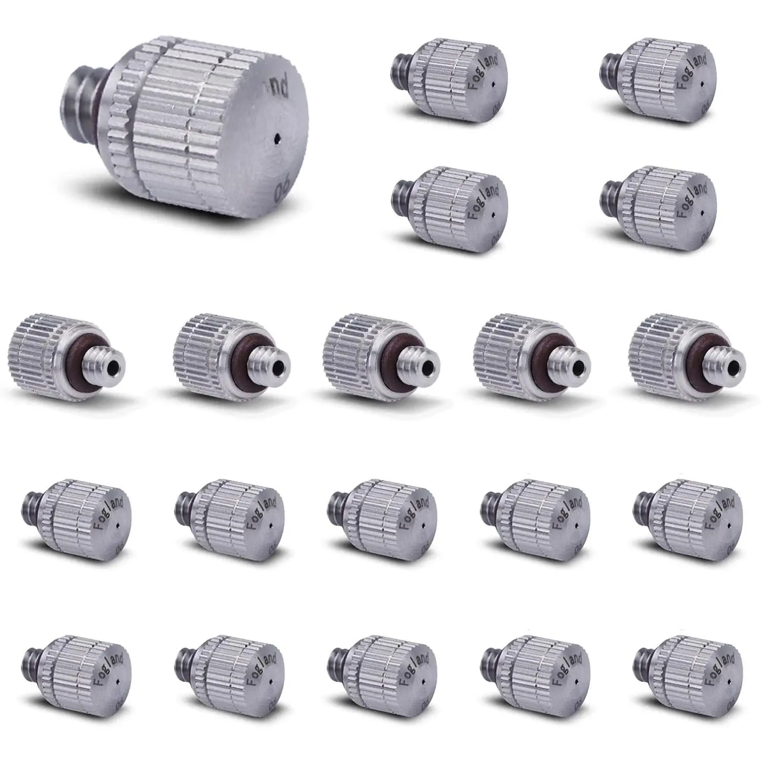 Stainless Steel Misting Nozzles, 20 Pack, 0.024" Orifice Mist Heads | 10/24 UNC for  outdoor misting cooling systems, Rustproof stainless steel construction, anti-clog  nozzles