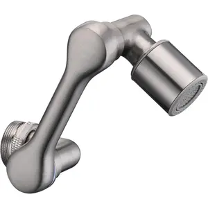 1080° Swivel Faucet Extender Rotating Faucet Adapter for Sink Brushed Nickel
