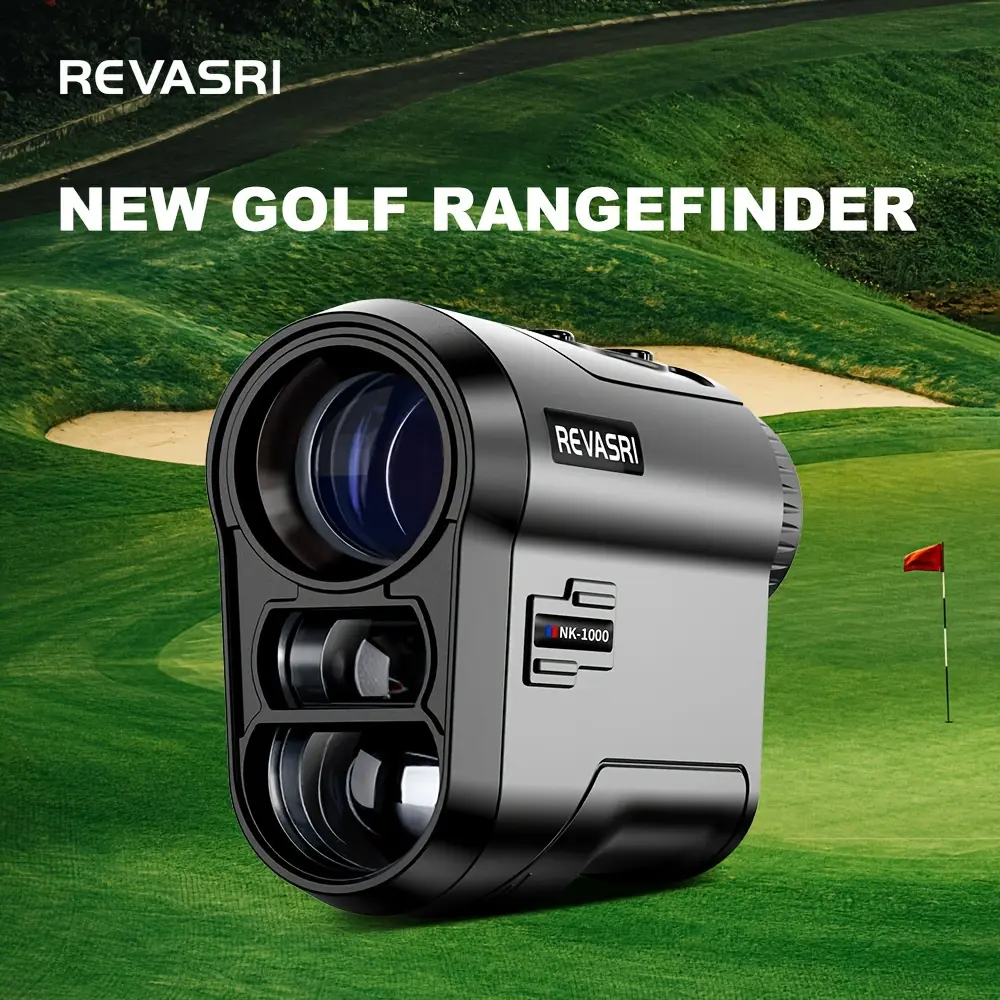 REVASRI 1000-yard golf rangefinder, with flag lock vibration and slope compensation functions, USB-C charging, 6x magnification monocular telescope, laser rangefinder with slope switch, suitable for golf tournaments