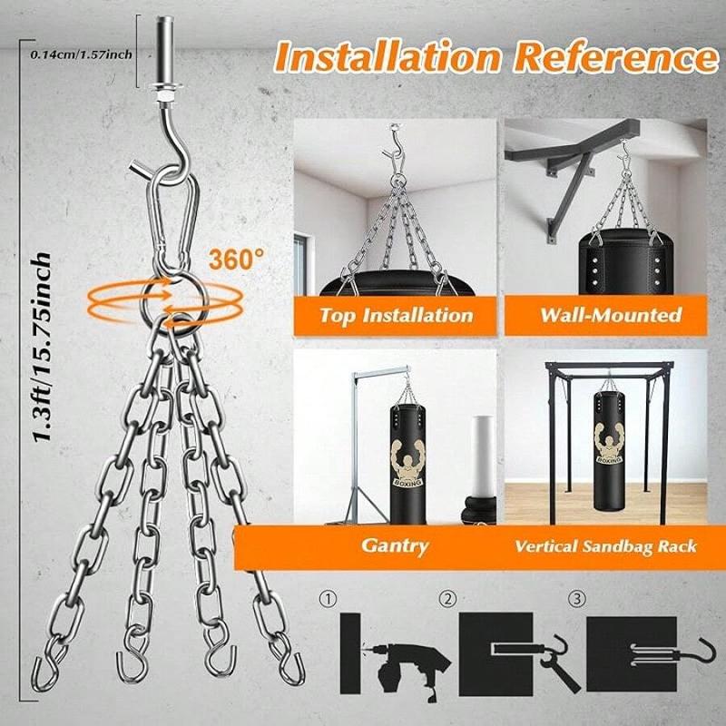 Hanging Punching Bag For Adults, 4FT PU Heavy Bag Boxing Training Equipment With 12OZ Gloves, Reflex Ball, Wristband, Kicking Bag Boxing Set For Training Karate Kickboxing Home Gym(Unfilled)