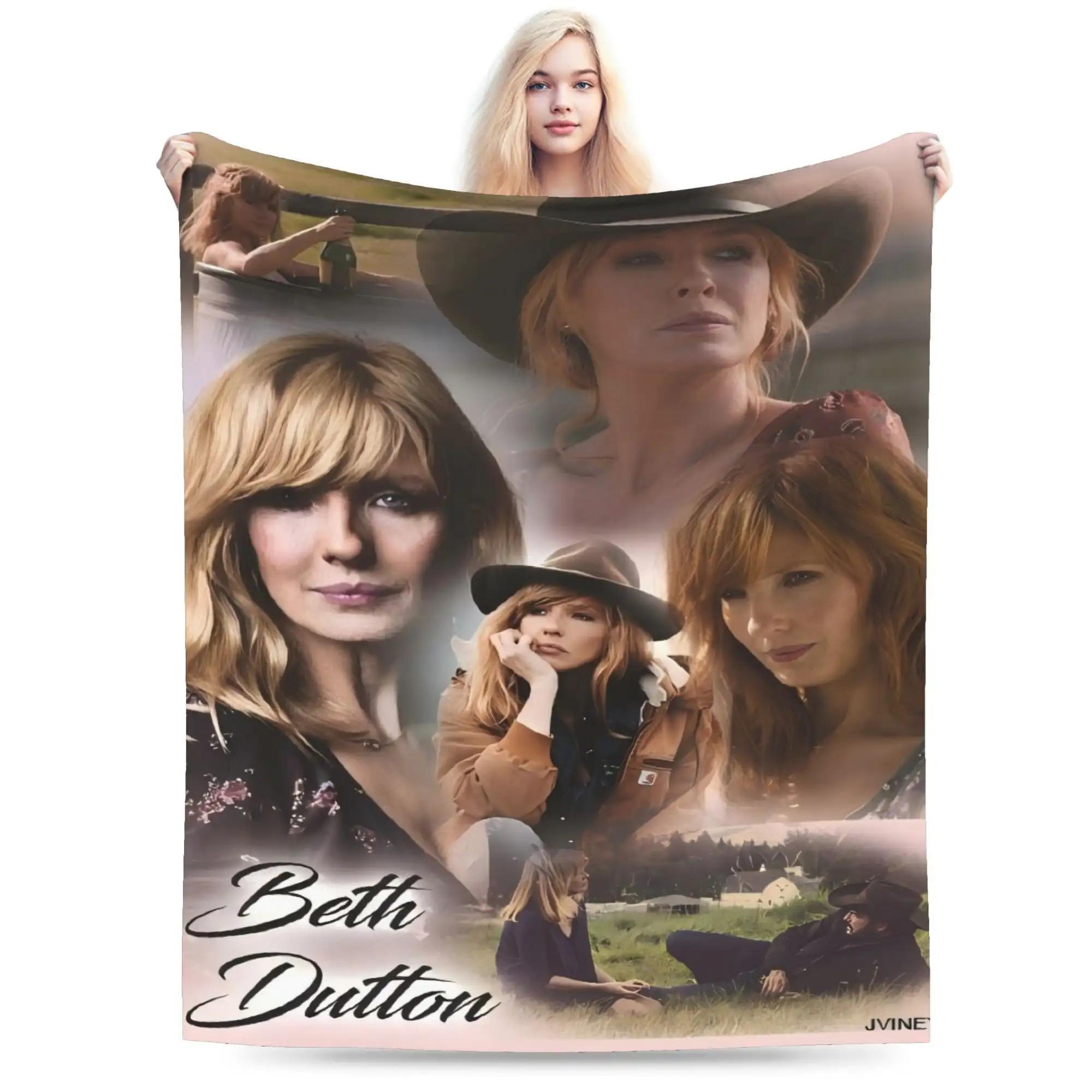 1 idol Beth Dutton character printed flannel blanket, soft and suitable for office, camping or sofa, the perfect gift for fans or family, size 80*60 blanket plushthin quilt holiday gift Intense Nacho Printed Flannel Blanket