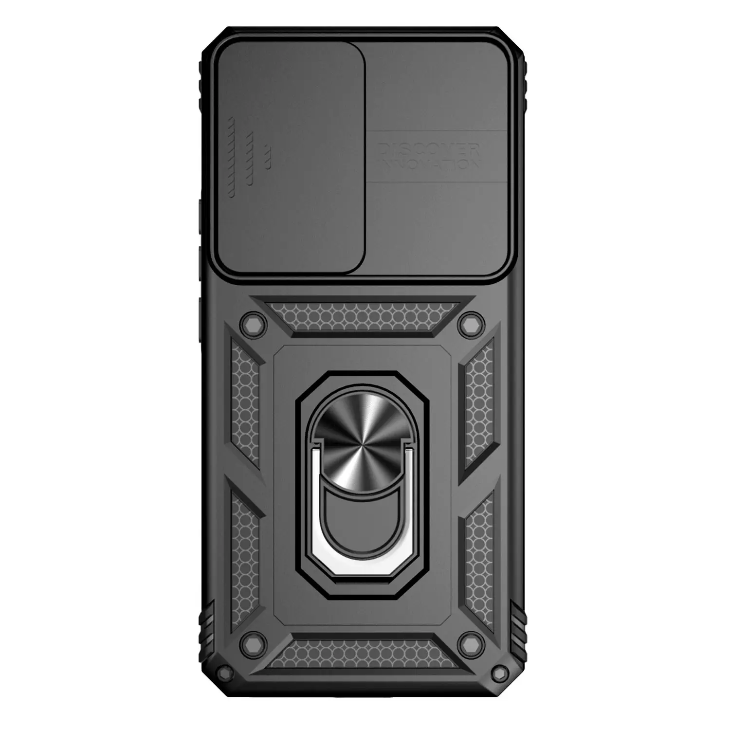 Phone case for Xiaomi Mi 12t/12t Pro , Waterproof Dustproof Non-Slip Ring, Solid Color Mechanical Rotatable, Striped Pattern
