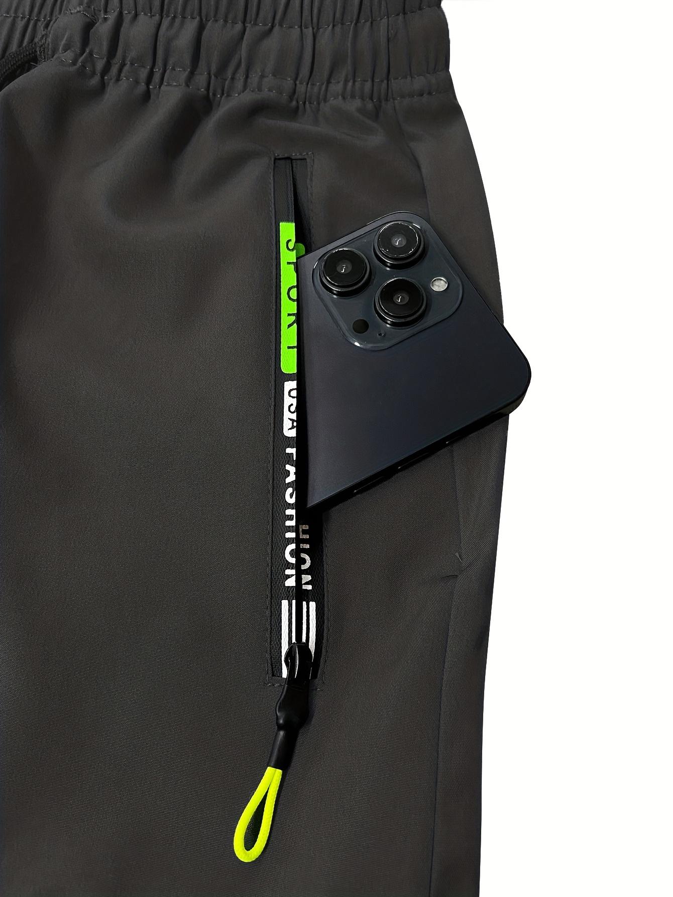 Women's multi pocket zipper workwear straight leg casual pants Drawstring elastic waist outdoor fitness pants Multi colored versatile functional straight leg pants for daily commuting