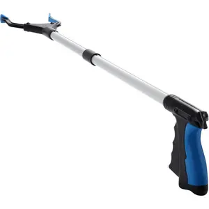 Grabber Reacher Tool, 32" Grabbers  Elderly, Lightweight Extra Long Handy Trash Claw Grabber, Mobility Aid Reaching Assist Tool  Trash Pick Up, Nabber, Litter Picker, Arm Extension (Blue) New model