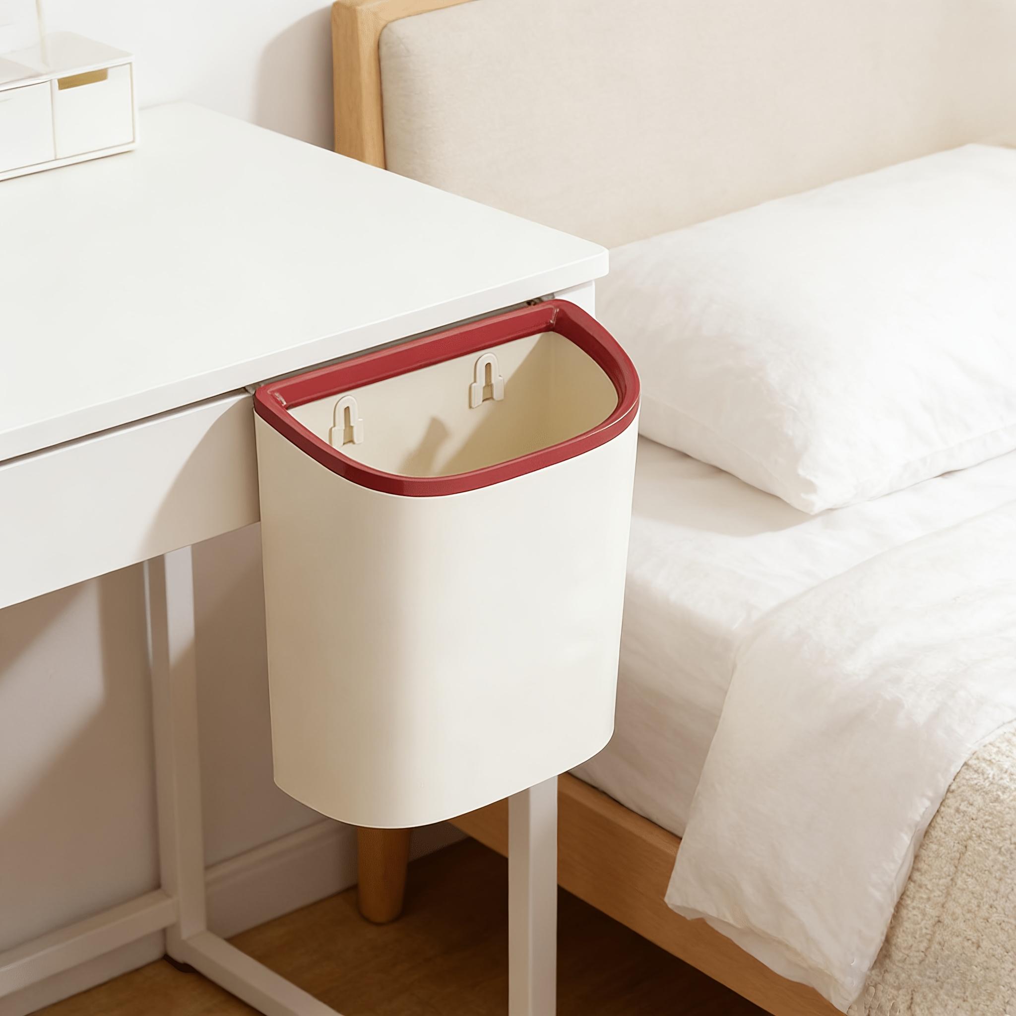 2.91gal Wall-Mounted Kitchen Trash Can, Kitchen Compost Bin, Slim Kitchen Waste Bin, Square Plastic Hanging Trash Can, Suitable for Home Use Under the Sink, Kitchen, Desk, Office, Dormitory, Powder Room, RV