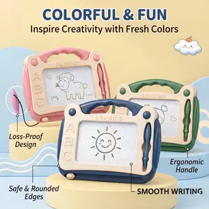 Magnetic Drawing Board for Kids 3+, Erasable Magna Doodle Board Toddler Toys, Color Sketch Pad Erasable Writing Tablet Board for Boys Girls 3-5 3-8, Educational Birthday Gifts Travel Toys