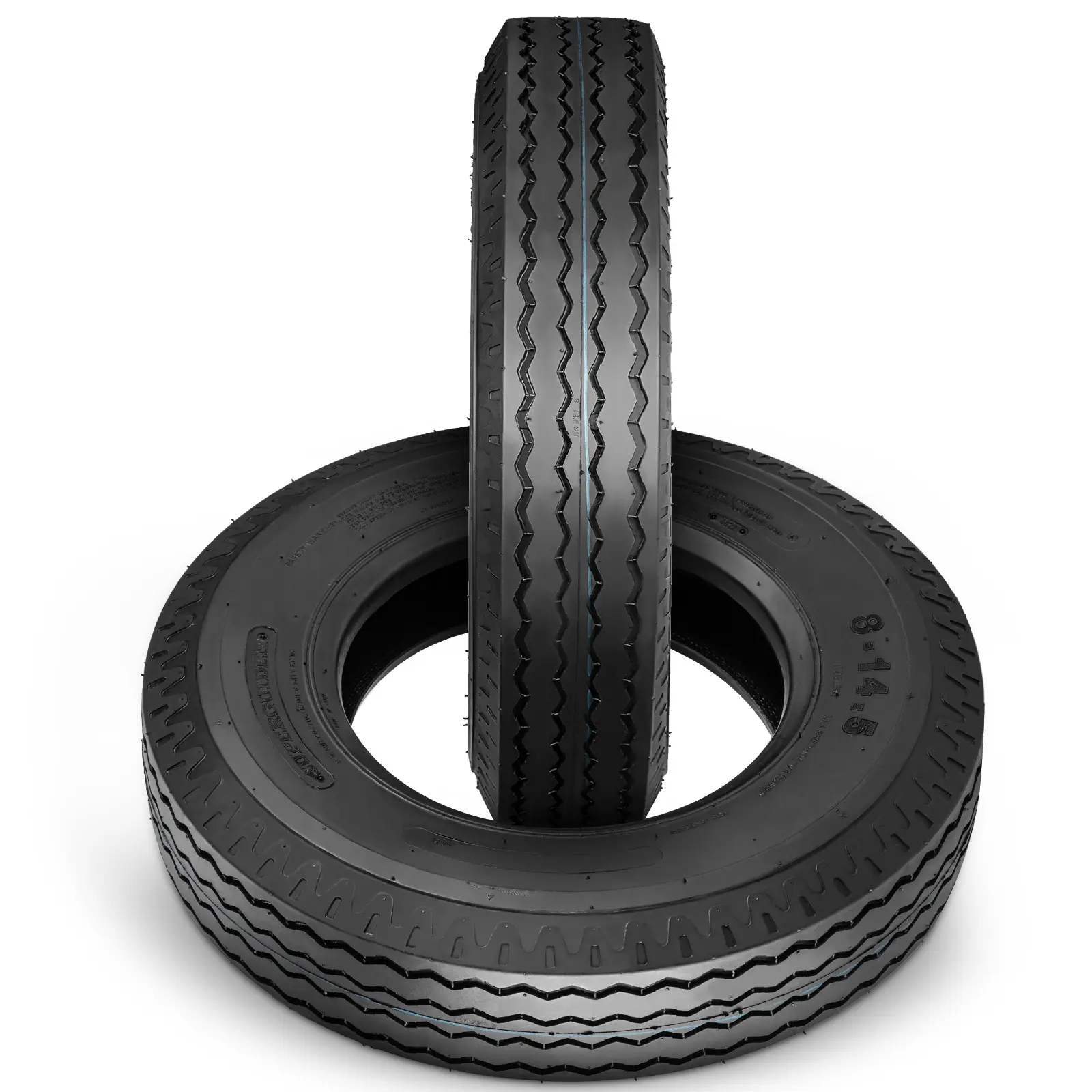 Heavy Duty Trailer Tires Pair, 8-14.5 20.5x8-10, Load Range C E G, 6-14 PR, for Camper Boat Utility Horse Trailer, Puncture Resistant, Fuel Efficient, All-Weather ST Tires