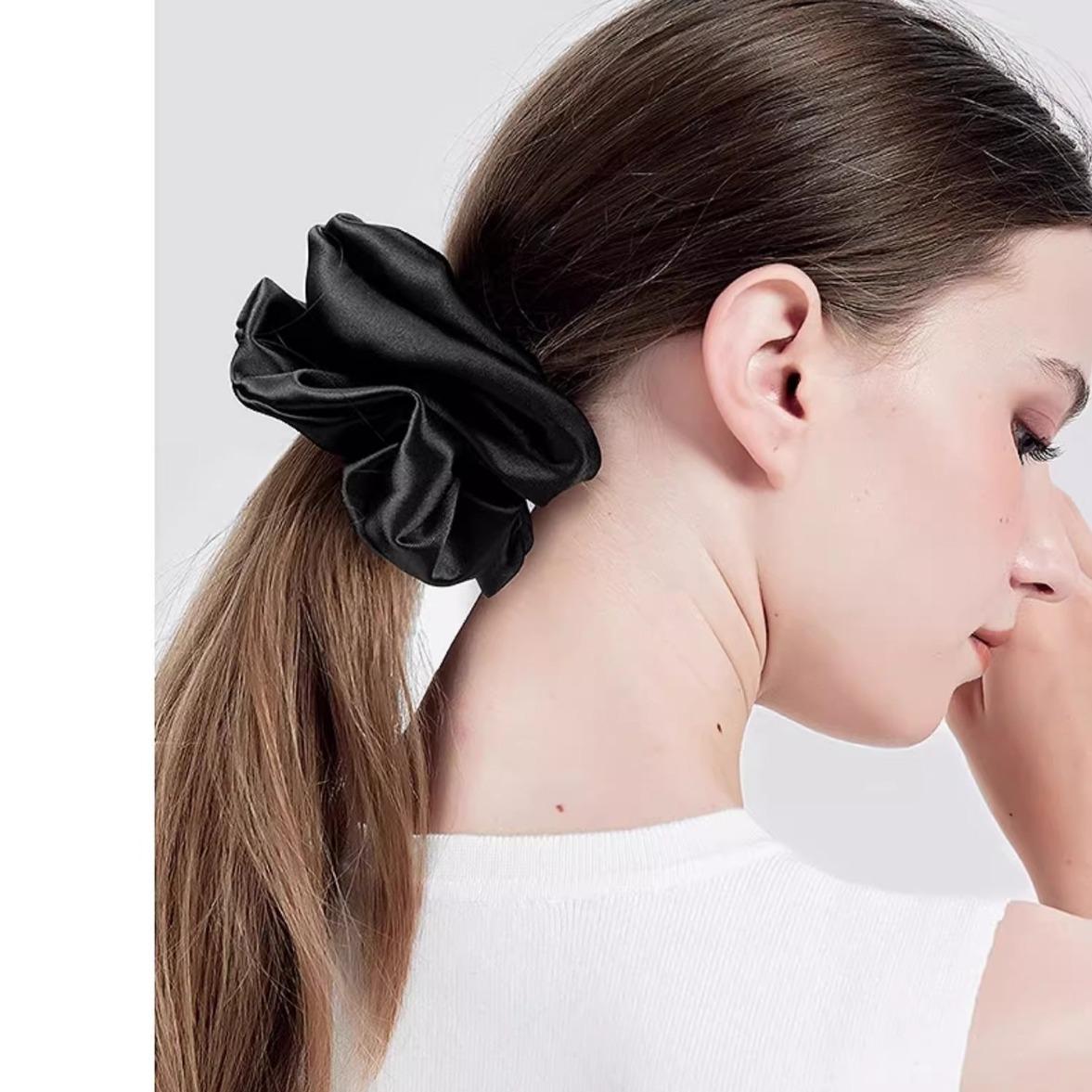 Hot Selling Solid Satin Scrunchies, French Style Hair Ties, Soft Silk Hair Accessories for Women Girls Ponytail Holder