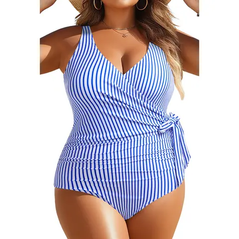 Yonique Plus Size One Piece Swimsuits for Women Tummy Control Bathing Suits Full Coverage Swimwear