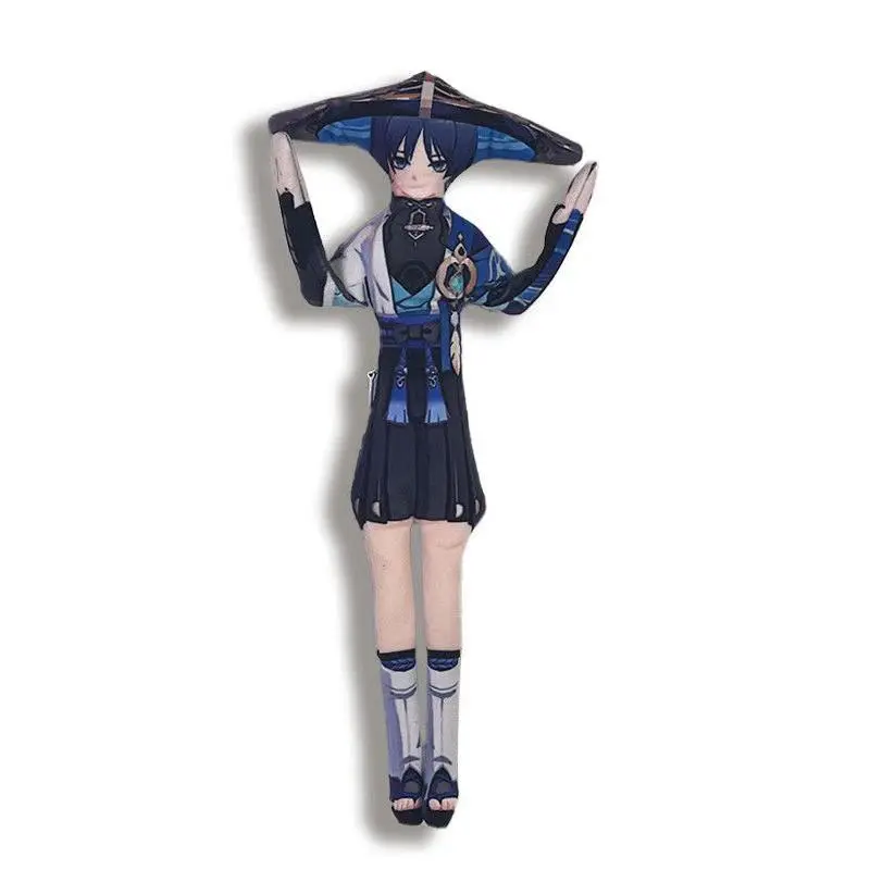 Game Genshin Impact Wanderer Xiao Morax Cosplay Plush Cotton Doll Slender Twistable Shape Room Decoration Abstract Model Gift