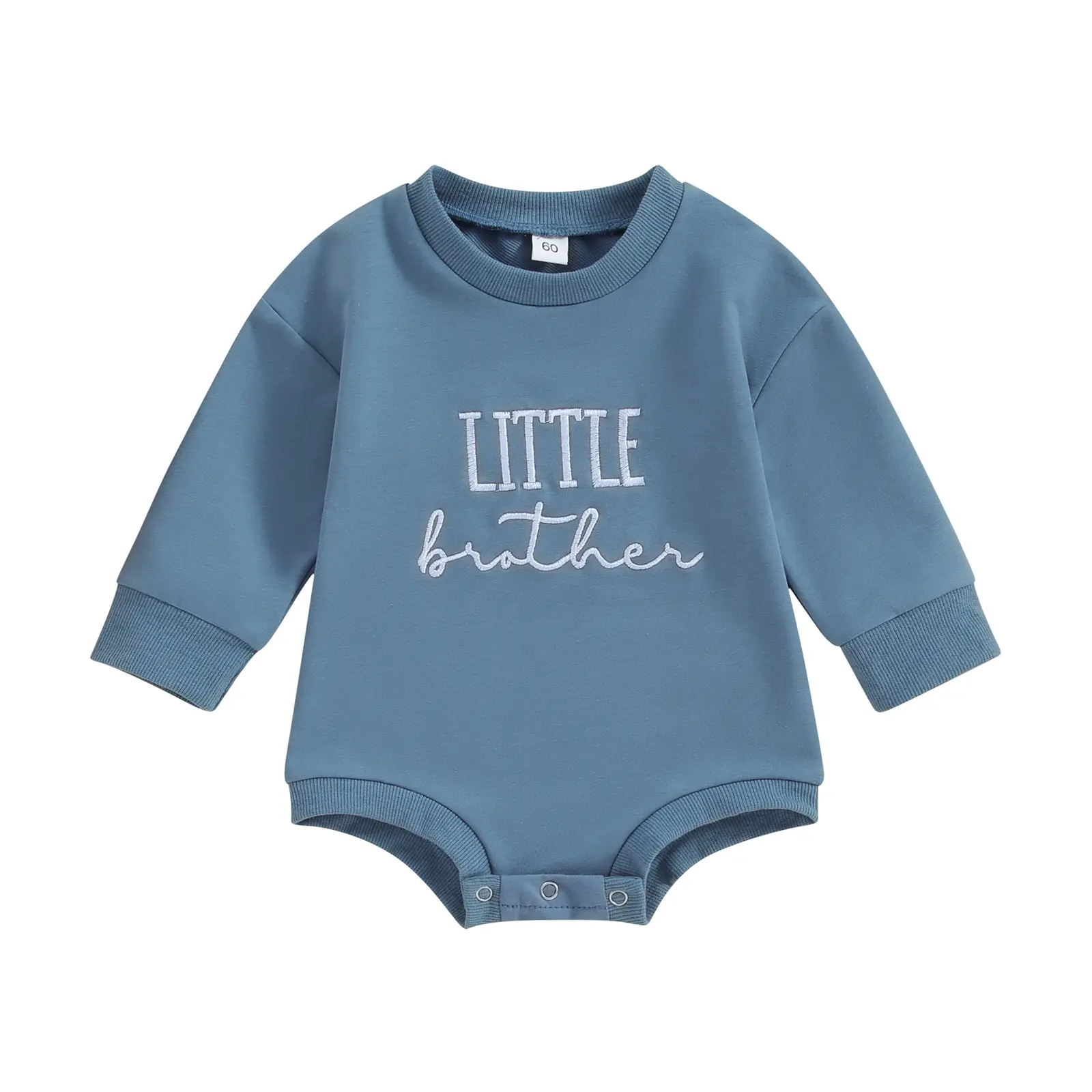FOCUSNORM Baby Boy Spring Rompers Long Sleeve Round Neck Letter Embroidery Bodysuits Newborn Playsuits