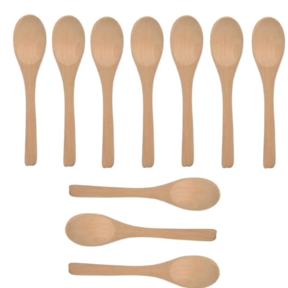Mini Bamboo/wooden Spoons, 10/20 Pack, 3.54x0.79 Inches, Sweet Treat Spoon, Dessert Spoons, Tea Spoon, Coffee Spoon, Ice Cream Spoon, Seasoning Spoon, Bamboo Spoons for Cooking, Bamboo Utensils, Round Handle Design