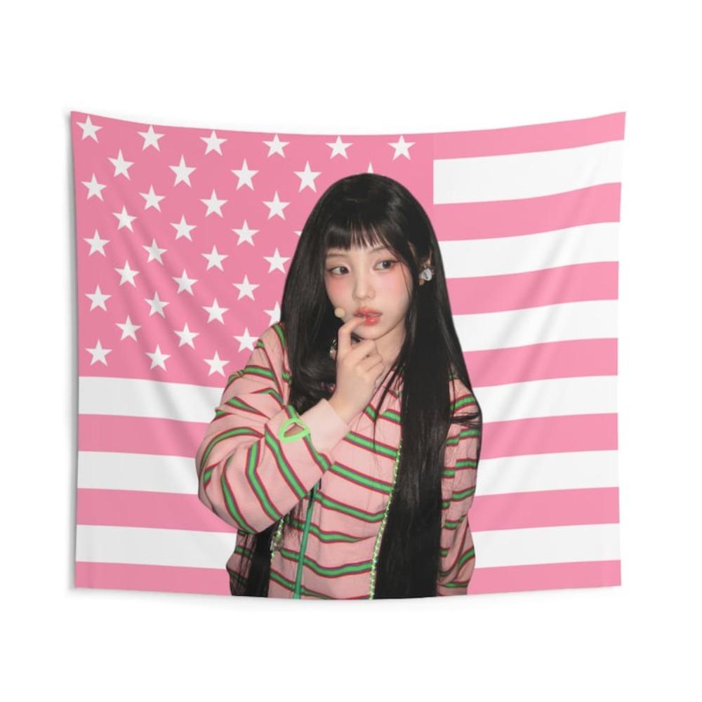 Wonhee Kpop 2D Plane with Pink Flag Design Ideal for Concerts Interior Decor Gifts for Kpop Fans Enhancing Room Aesthetics