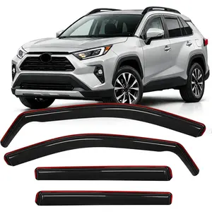 Nilight Vehicle-Specific In-Channel Rain Side Window Deflectors & Visors for Toyota RAV4 2019-2025, Smoke Tinted 4pcs Vent Shades, Rain Protection, Wind Noise Reduction, Enhanced Ventilation