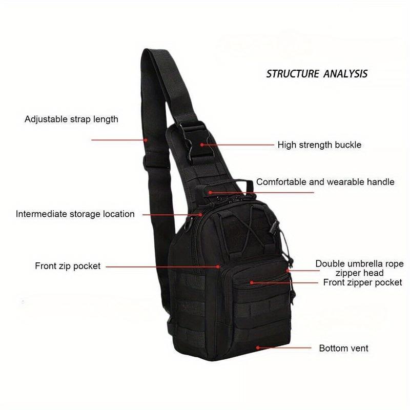 Sling Crossbody Bag for Men Women, Crossbody Hiking Backpack Chest Shoulder Tactical Bag, Small One Strap Backpack for Casual Travel Hiking Outdoor Sports Sling Crossbody Bag for Men Women, Crossbody Hiking Backpack Chest Shoulder Tactical Bag, Small One Strap Backpack for Casual Travel Hiking Outdoor Sports