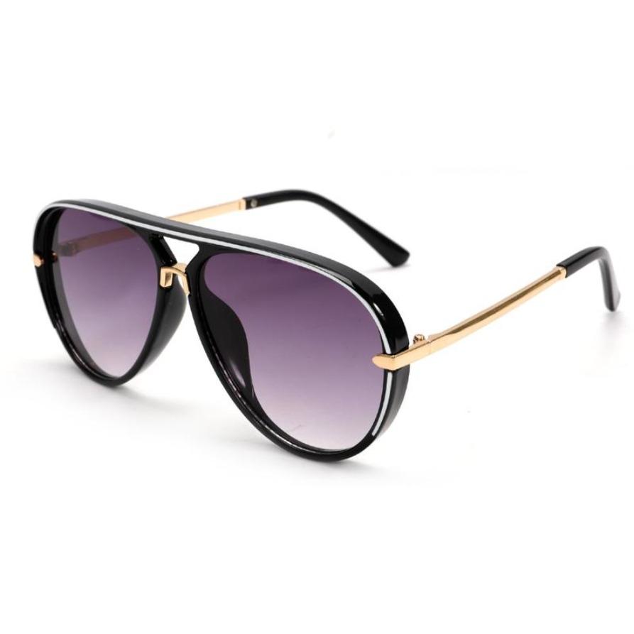 2026 New Unisex Aviation Pilot Sunglasses, Women's Fashion UV400 Shades with Gold Trim Black Frame