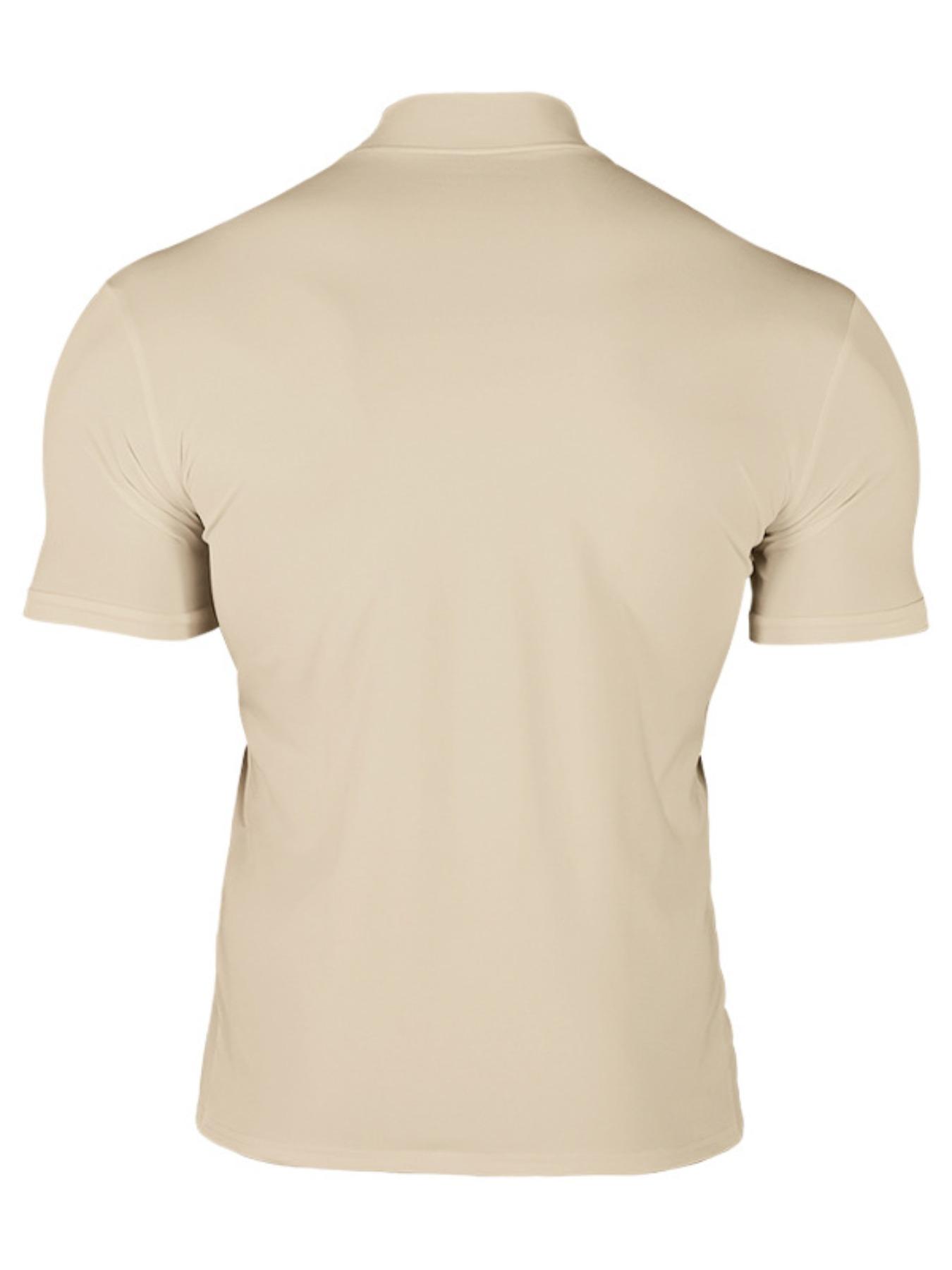 Men's Solid Color Turtleneck Tee, Casual Comfy Short Sleeve T-shirt for Summer, Men's Top for Daily Wear, Tropical, Menswear