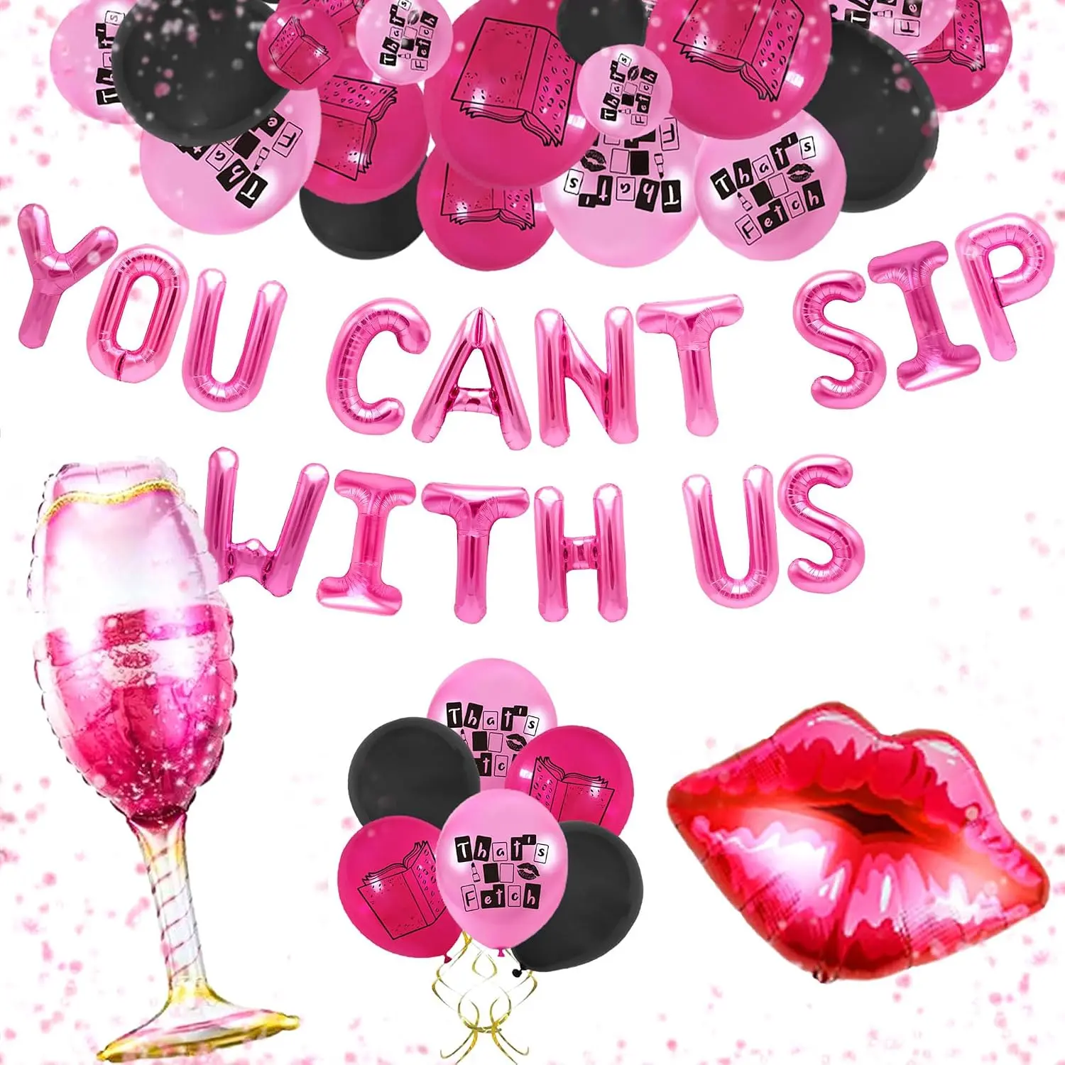 You Can't Sip With Us Party Decor Mean Girl Party Decoration | You Can't Sip With Us Party Decor Mean Girl Birthday Bachelorette Party Decorations Early Party Decorations Mean Girl Party