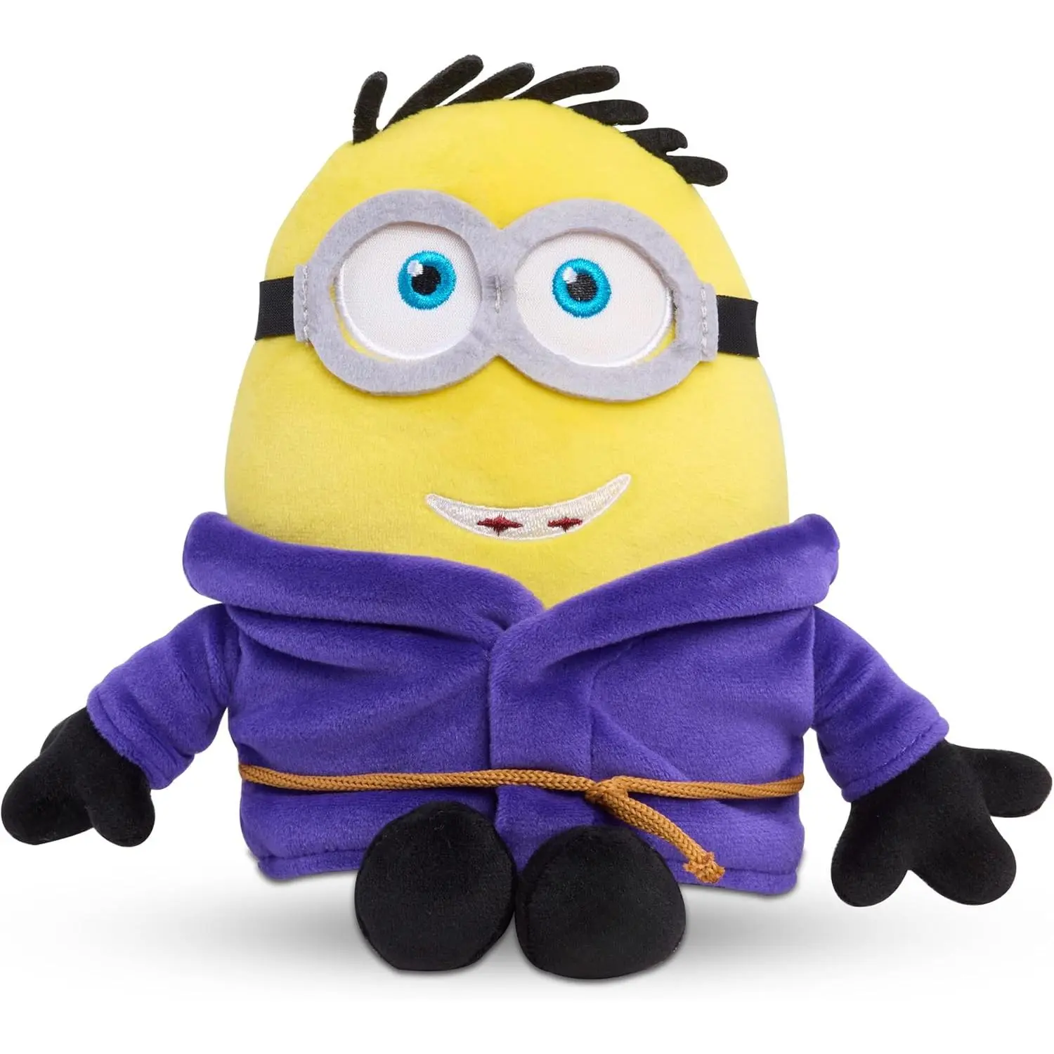 Illumination Minions & Monsters Henry Squooshy Plush Toy - 8-in Soft Squishy Stuffed Animal, Bean-Filled Sensory Fidget Toy, Collect Minions Tactile Plush with Hairs on Top of His Head, Kids Gift Ages 3+