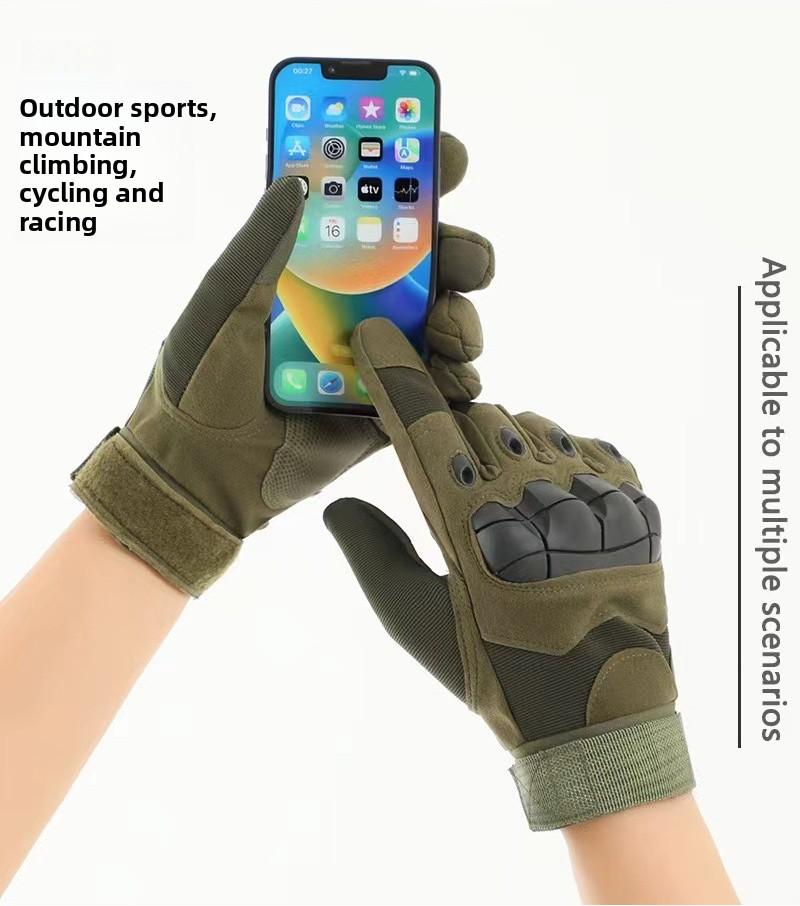 Outdoor sports gloves, tactical gloves, non-slip soft shell protective palm pads, touchscreen combat training gloves for men and women, full-finger and half-finger gloves