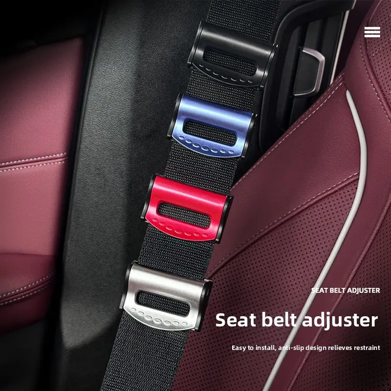 2pcs Car Interior Seatbelt Clips, Adjustable Seatbelt Buckle Limiter, Fixed Regulation Device, Essential for Vehicle Safety Accessories