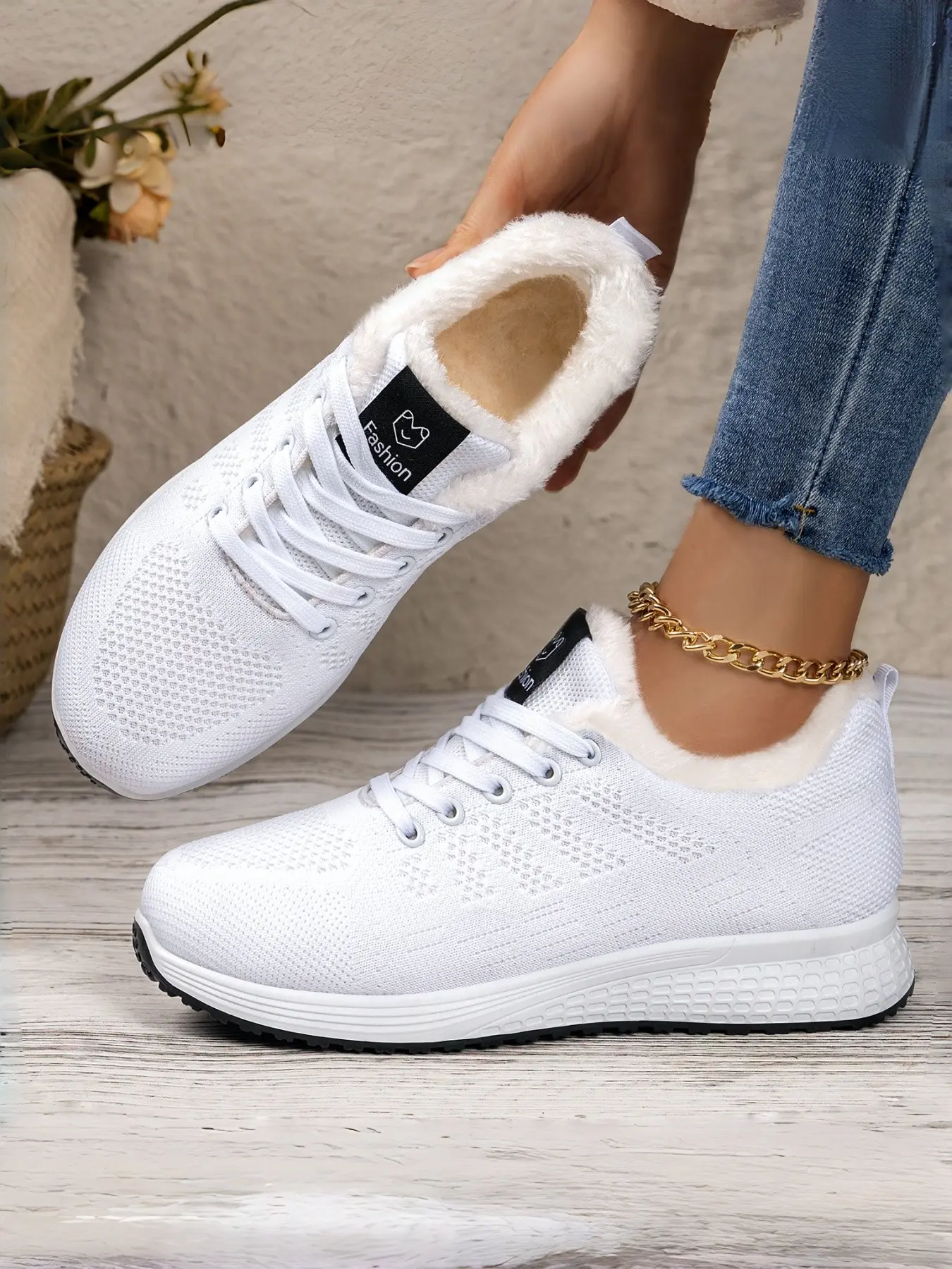 Women's Large Size Cotton Shoes, Thickened Warm Snow Boots, Comfortable Slip-On Outdoor Boots, All-Season Casual Footwear