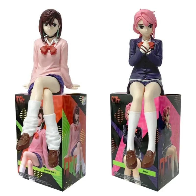 New Anime Dandadan Ayase Momo Shiratori Aira Sitting posture S.H.Figuarts Transformed Assembly PVC Model Toy Action Figures Gift