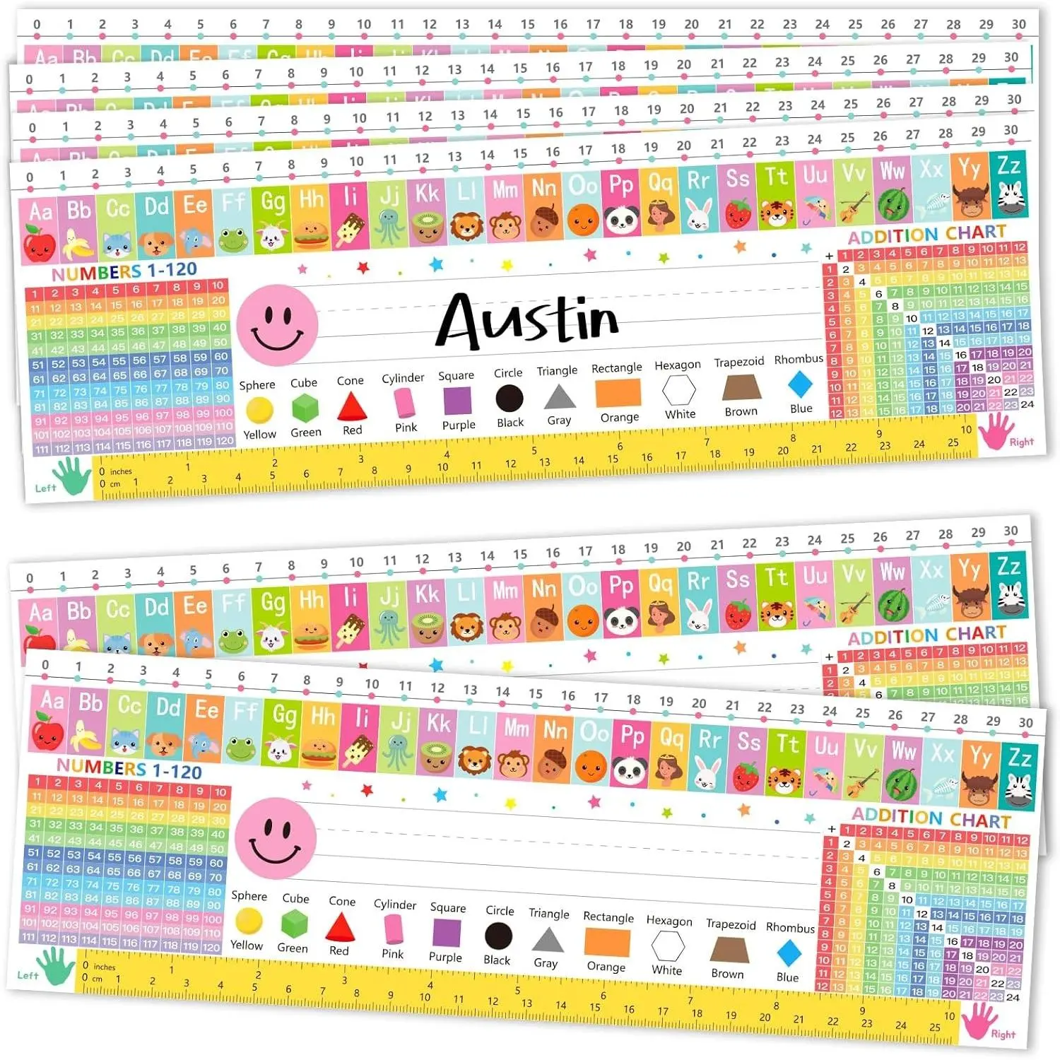 36 Pcs Desk Name Tags for Classroom - Colorful Students Name Plates for Desks - Multipurpose Manuscript Name Tags for Student Desks Kindergarten Preschool 1st 2nd 3rd Grade Teaching Supplies