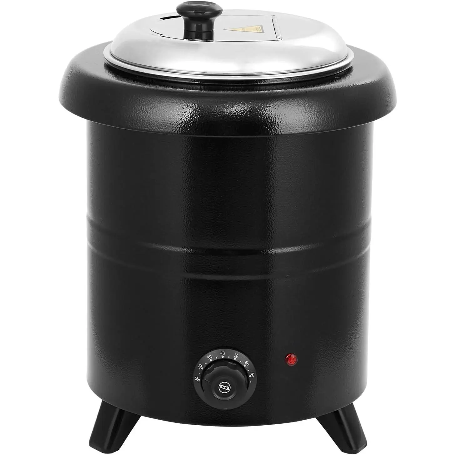 10.5QT Commercial Electric Soup Kettle Warmer with Stainless Steel Removable Pot, Anti-Scald Handle & Hinged Lid for Buffet Restaurant