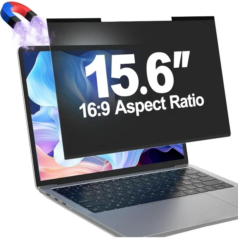 Win15.6(16:9) Universal Magnetic Anti Spy Screen Filter 15.6 16:9 Laptop Computer Privacy Protector