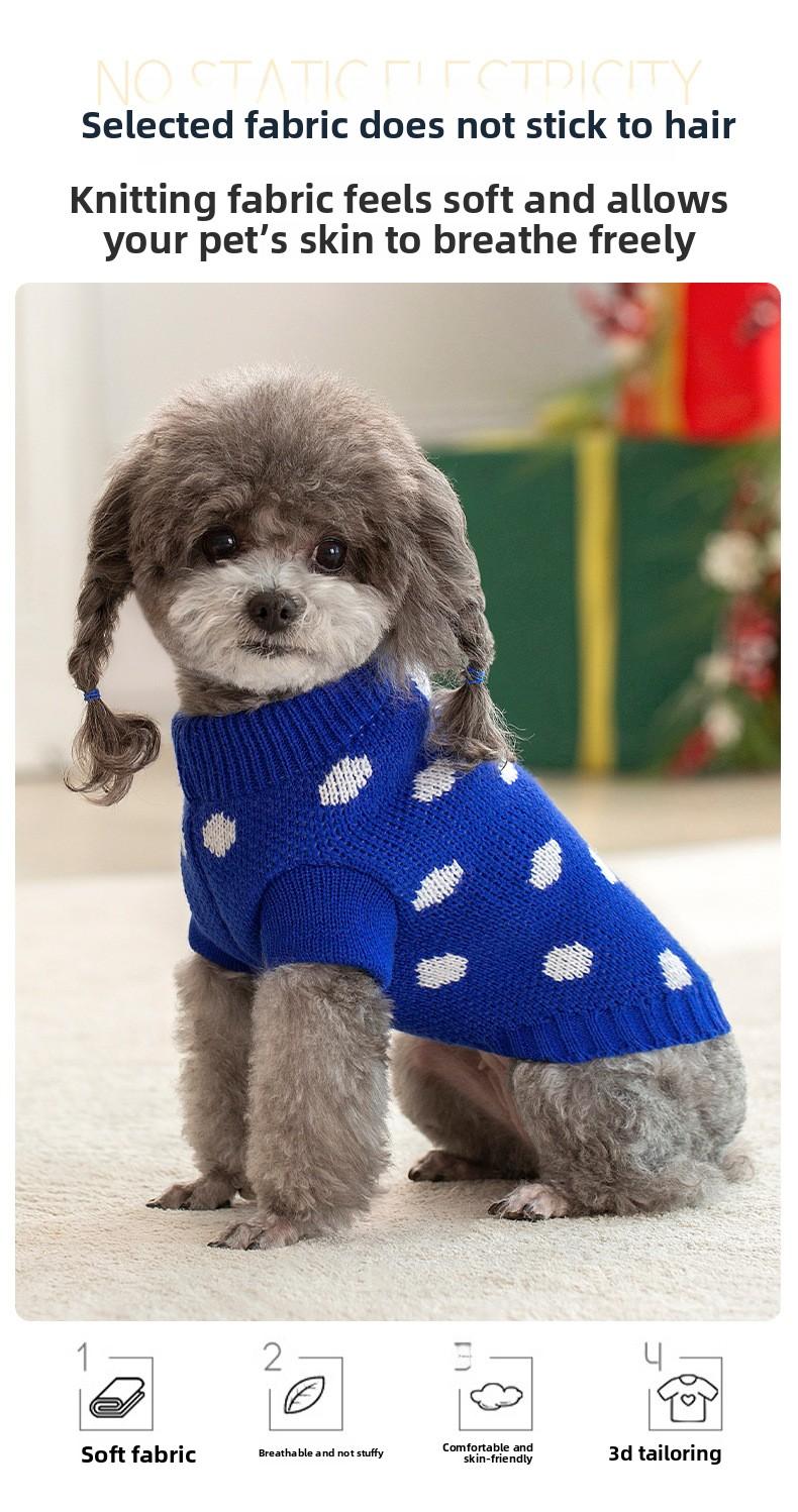 New Pet Knitted Sweater Fall Winter Warm 2-Leg Dog Clothes Multiple Colors Soft Knitwear for Small Medium Dogs Gold Plated Custom Collar shoes