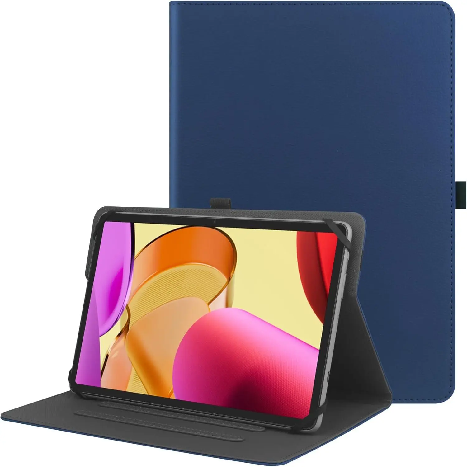 9",9.7",10.1",10.2",10.5",10.9",11" Tablet Case,Protective Cover Stand Folio Case for 9-11 Inch Tablet,Case Cover with Pen Holder for iPad, -Navy