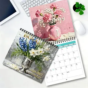 2026 to 2027 Calendar. Oil Painting Style Bouquet Calendar | Bouquet Design | Holiday and Annual Planning, Christmas Gift Ideas for Home/Office Organization, Unique Gift Choices for Family and Friends - Unique Gift Ideas for Animal Lovers/Oil Painting Des
