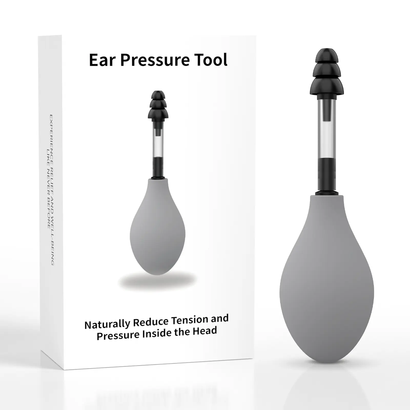 Ear pressure device product stimulates the inner ear pressure to relieve nature's decompression device ear massage tool
