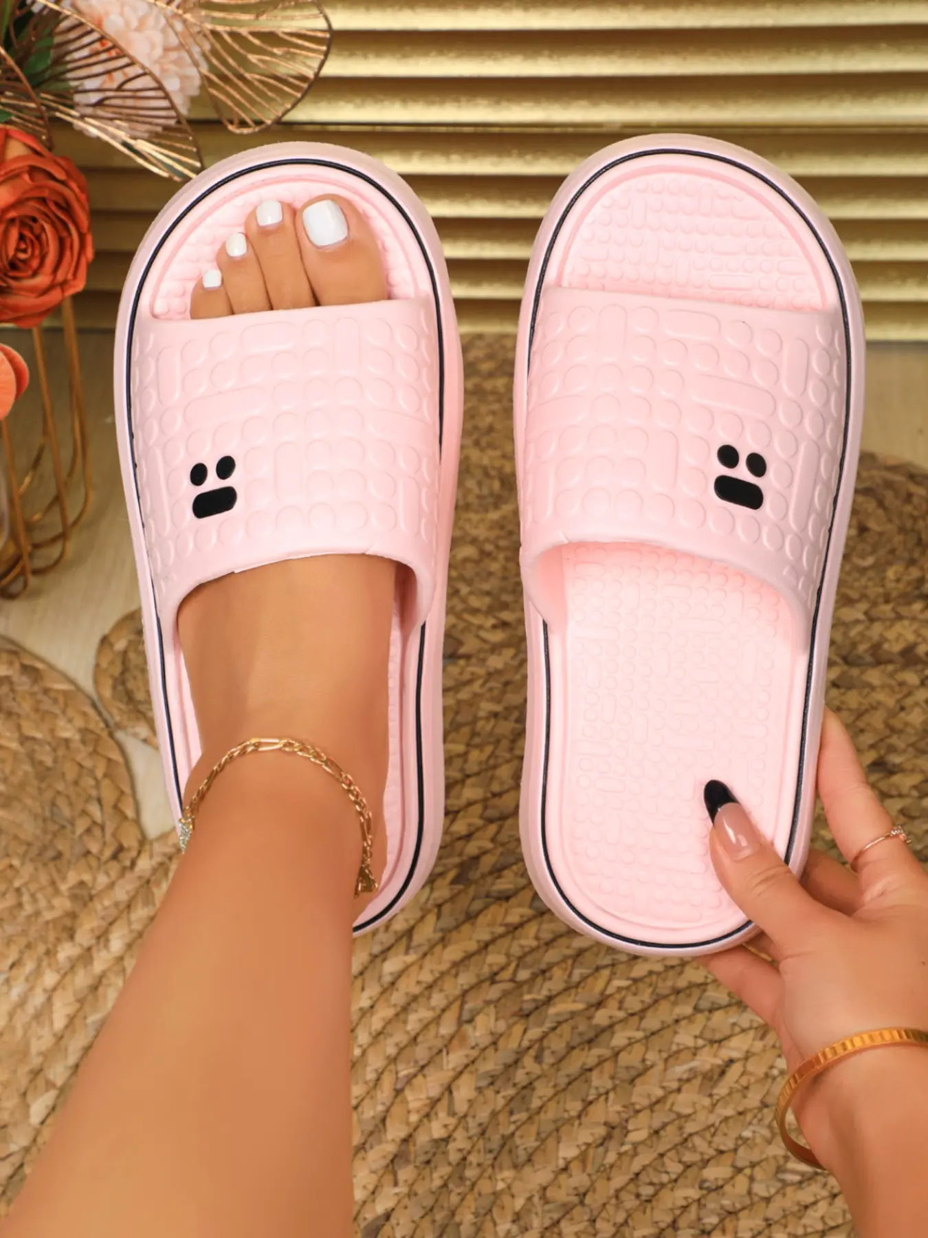 2026 New Eva Slippers, Geometric Animal Print, Anti-Slip Massage Insole, Lightweight Waterproof, All Seasons, Indoor Outdoor Use