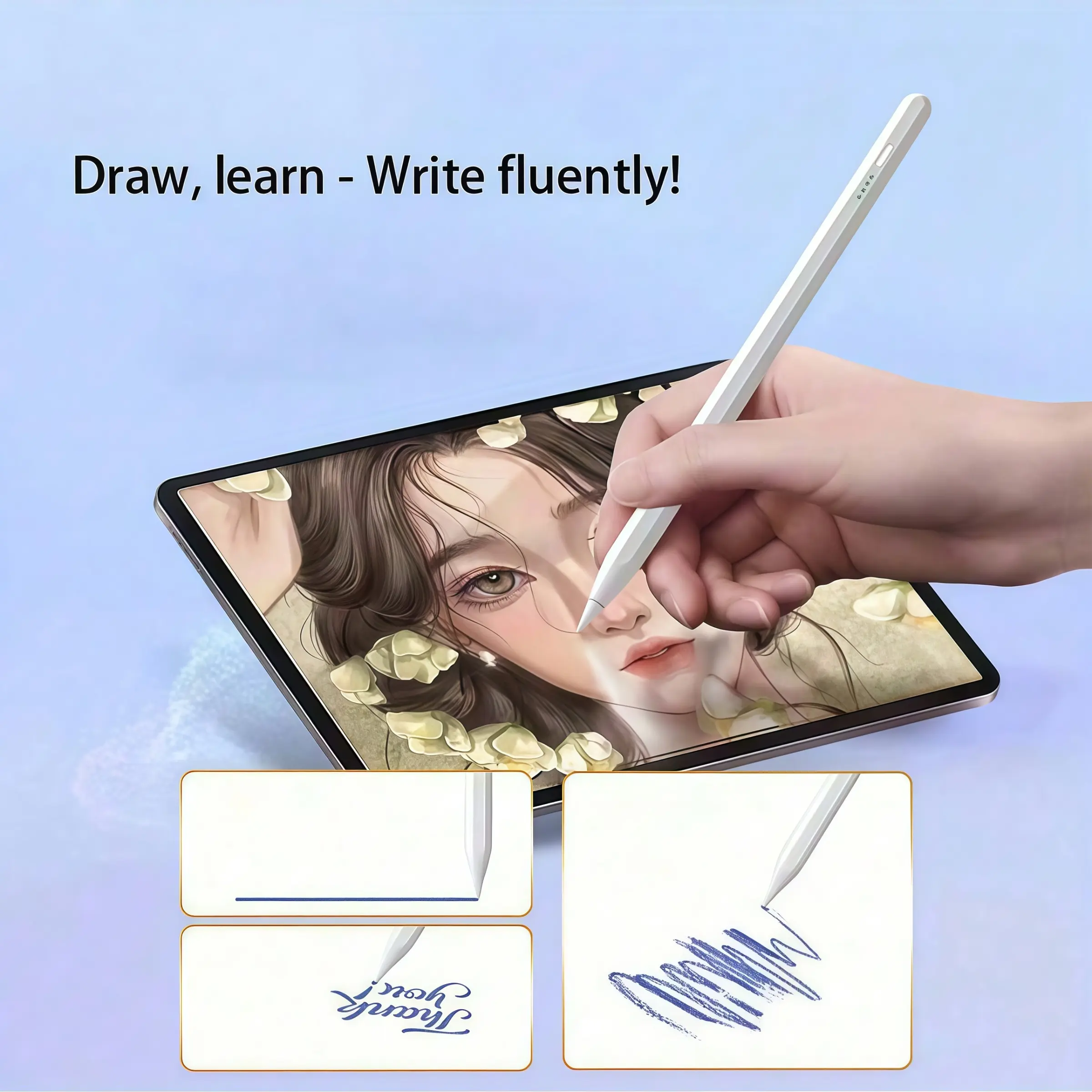 Portable Universal iPad Stylus Set with Anti-Misoperation Gloves, High-Sensitivity Stylus for Tablets, Compatible with iOS & Android Devices