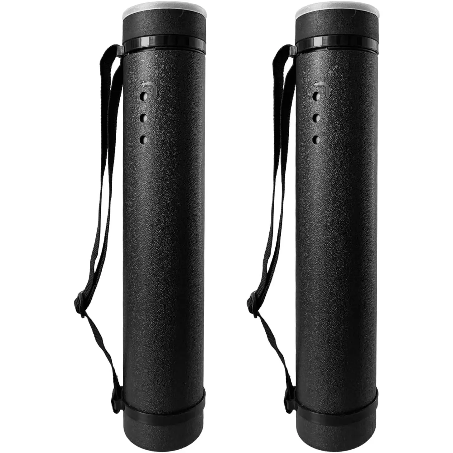 Poster Tube with Strap,2Pack Expandable Poster Storage Tubes Expand from 24.5" to 40" ,Waterproof Telescoping Blueprint Art Document Transport Carrying Tube