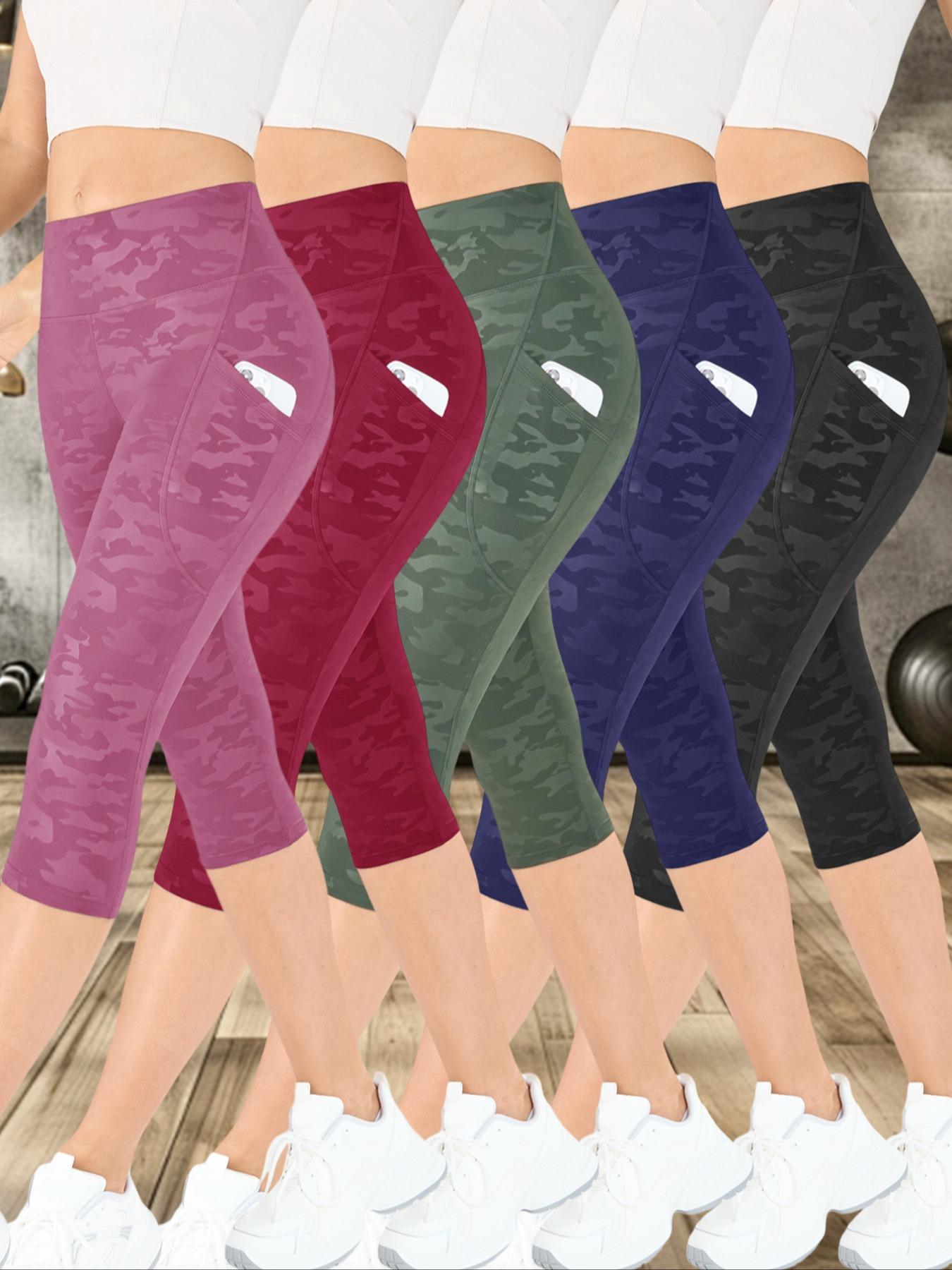 Women's Camo Print Gym Shorts, Breathable Comfortable Skinny Shorts, Ladies Sportswear for Indoor Outdoor Wear, Athleisure Shorts