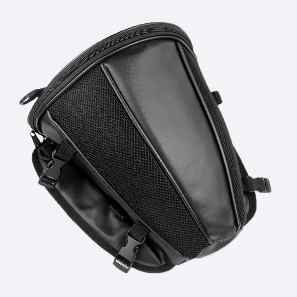 Universal Motorcycle Fuel Tank Bag, Dura PU Mesh Front Mount Bike Pouch, Portable Storage for Long-Distance Riding, Rider Essentials
