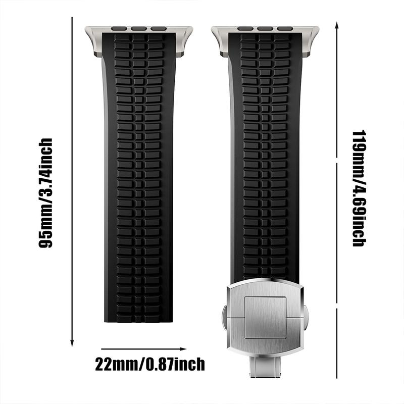 Luxury Strap for Apple Watch Ultra 2 49mm 10 46mm Men's Soft Wristband Compatible with iWatch Series 9, 8, 7, 6, 5, 4, SE 45mm 44mm Fashion Bracelet