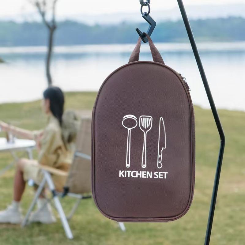 Outdoor cookware Portable storage bag Outdoor camping Kitchenware storage bag Tableware Picnic supplies Camping tool storage
