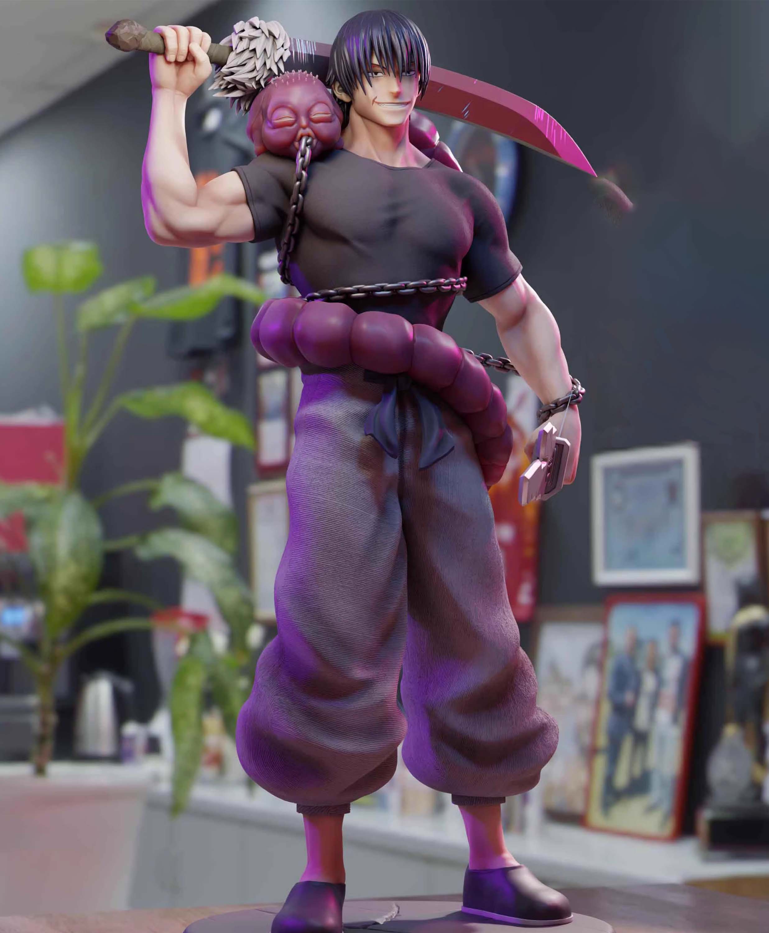 JJK Anime Figure Fushiguro Toji figurine andsome smiling combat standing Action figure Toy Collectible for boys girls Anime gift