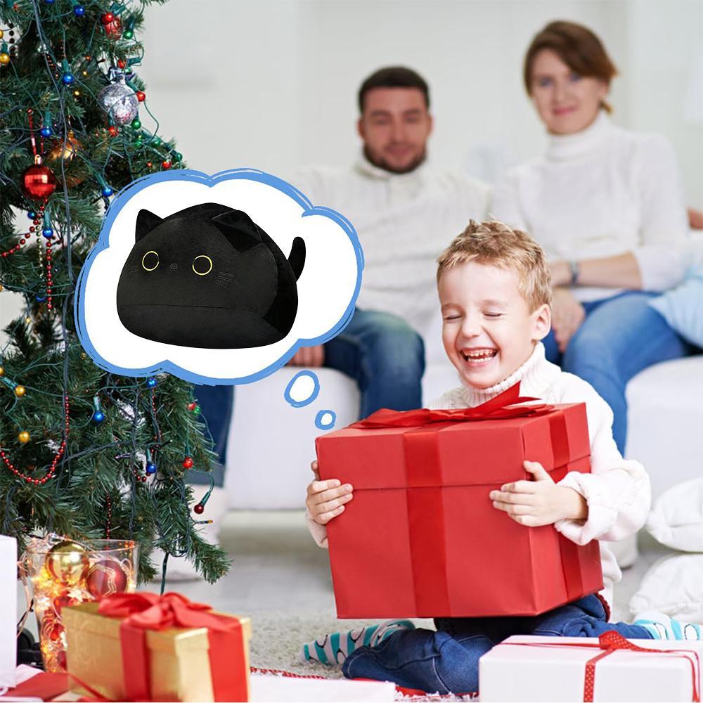Black Cat Plush Toy, Soft Stuffed Decoration, Children's Companion Comfort Toy, Soft Stuffed Animal, Gift for Her, Men's Gift