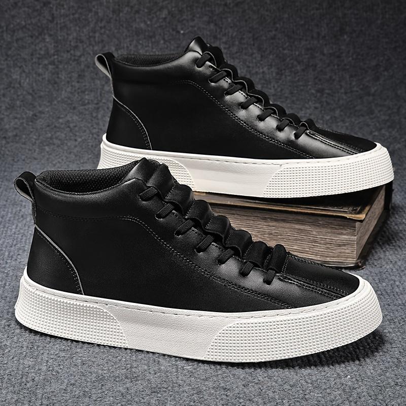 [Durable | Comfortable] Durable Comfortable Men's Ankle Boots |   Non-Slip Lace-Up Soft-Sole Sneakers for Outdoor Daily Wear