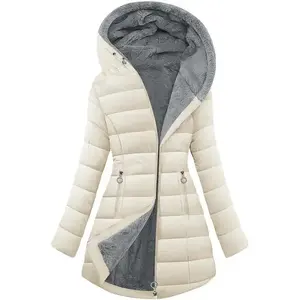Women's Winter Windproof Warm Slim Fit Down Jacket - Waterproof Long Ski Coat for CommutingCan be used with raincoat