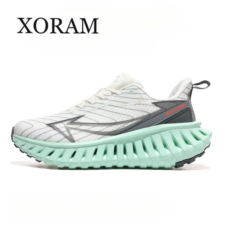 XORAM Men's Teenager Carbon Plate Running Shoes, New Spring Lightweight Athletic Sneakers for Sports Competition WorkoutA386