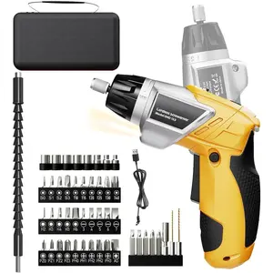 Cordless Electric  Set - 3.6V Rechargeable Power Drill 6Nm Torque, 49- Power , LED Light & USB ,  Pivoting Handle Tool Kit for  DIY, Furniture Assembly