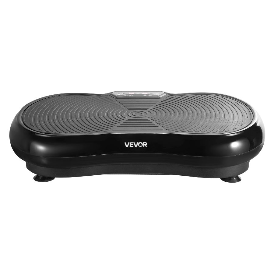 VEVOR Vibration Plate Exercise Machine, Whole Body Shaker for Lymphatic Drainage and Weight Loss, Home Workout Gym Fitness Equipment with 2 Resistance Bands, Vibrating Platform for Women Men, Black
